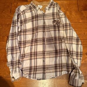 Plaid Button-Up Shirt